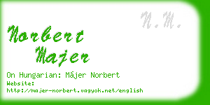 norbert majer business card